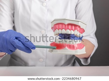 Gum inflammation, pain. Dental disease, abscess, bleeding concept. High quality photo