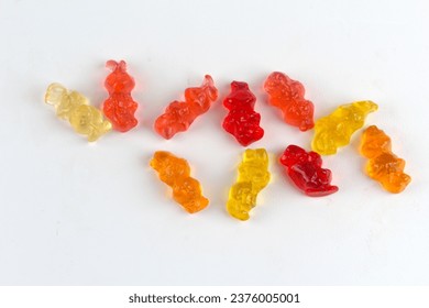Gummies are a type of candy that is typically made from gelatin, sweeteners, and flavorings. They come in various shapes, sizes, and flavors and are often chewy and colorful.