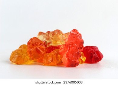 Gummies are a type of candy that is typically made from gelatin, sweeteners, and flavorings. They come in various shapes, sizes, and flavors and are often chewy and colorful.