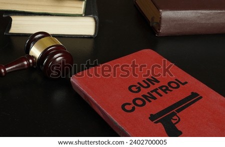 Gun control is shown using a text