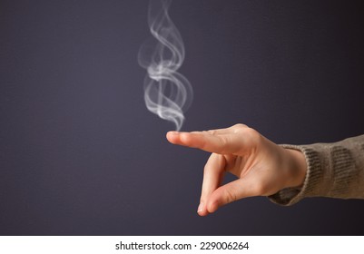 Smoking Cigarette Smoke Black Backgrounds World Stock Photo 426850741 ...