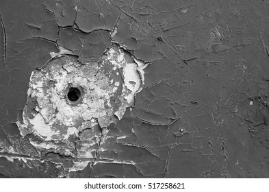 Gun Shot And A Hole On The Surface