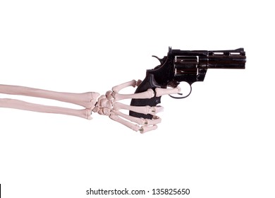 Gun In Skeleton Hand