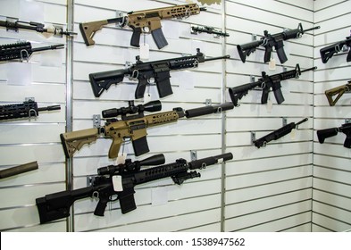 Gun Wall Rack With Rifles