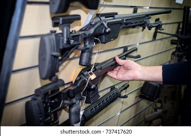 Gun Wall Rack With Rifles