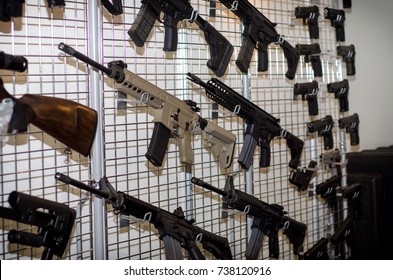 Gun Wall Rack With Rifles