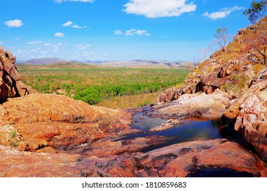 Gunlom Falls In Kakadu National Park In The Top End Of Northern Territory Australia