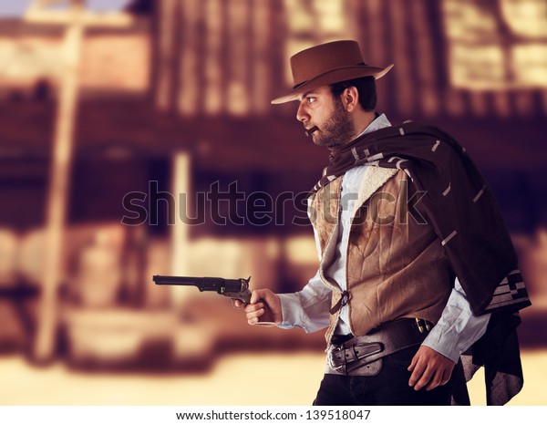 Gunman in the old wild
west