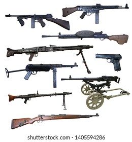 Guns Rifles Vector Icons Set Huge Stock Vector (Royalty Free ...