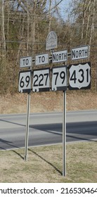 Guntersville, Alabama:  Highway Signage For Trail Of Tears (January 30, 2022).