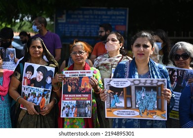 Gurgaon Residents Protest Against The Release Of Rape Accused Of Bilkis Bano During The 2002 Gujarat Riots. Gurgaon, Haryana, India. August 28, 2022.