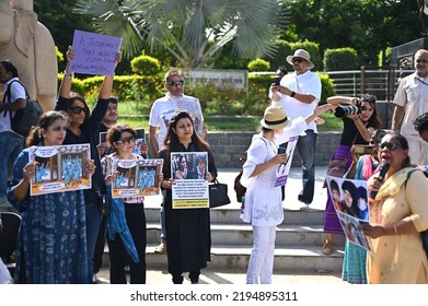 Gurgaon Residents Protest Against The Release Of Rape Accused Of Bilkis Bano During The 2002 Gujarat Riots. Gurgaon, Haryana, India. August 28, 2022.