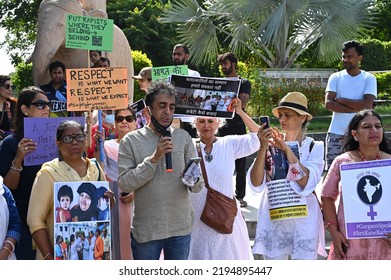 Gurgaon Residents Protest Against The Release Of Rape Accused Of Bilkis Bano During The 2002 Gujarat Riots. Gurgaon, Haryana, India. August 28, 2022.