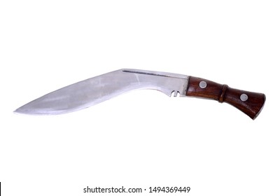 Gurkhas kukri knife traditional dagger, indian, sikh isolated over white