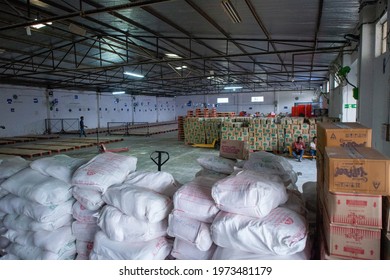 Gurugram, Haryana, India; September 29 2019: Local FMCG Products Distribution Centre, Warehouse Logistics Is Important In Business To Business Trade; 