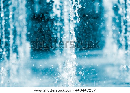 The gush of water of a fountain