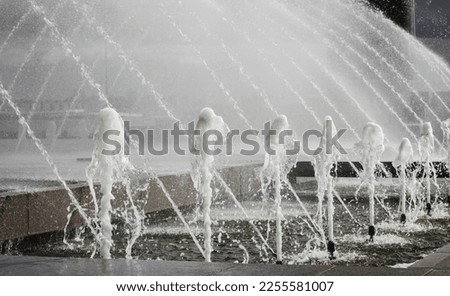 gush of water of a fountain. Fountain Water Spashing