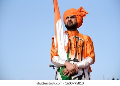 Guwahati, Assam, India. 28 December 2019. Supporters Of India's Main Opposition Congress Party During A Protest Rally Against A New Citizenship Law, In Guwahati.