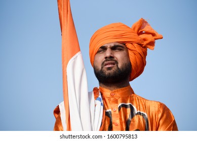 Guwahati, Assam, India. 28 December 2019. Supporters Of India's Main Opposition Congress Party During A Protest Rally Against A New Citizenship Law, In Guwahati.