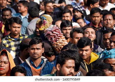 Guwahati, Assam, India. 28 December 2019. Supporters Of India's Main Opposition Congress Party During A Protest Rally Against A New Citizenship Law, In Guwahati.