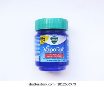 Guwahati, Assam / India - September 10, 2020 : Vicks VapoRub Is A Mentholated Topical Ointment Owned By The American Consumer Goods Company Procter & Gamble. 