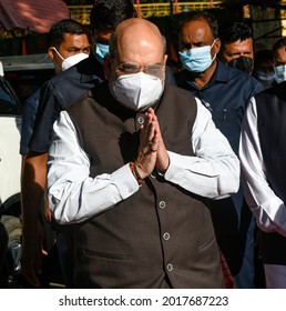 GUWAHATI,ASSAM,INDIA-25 JULY 2021: Union Home Minister Amit Shah Arrive Kamakhya Temple To Offer Prayer In Guwahati.