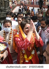 GUWAHATI,INDIA-01 MARCH 2021: All India Congress Committee (AICC) General Secretary Priyanka Gandhi Vadra At Kamakhya Temple. 