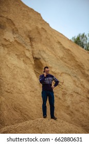 The guy in the background of a sand pit