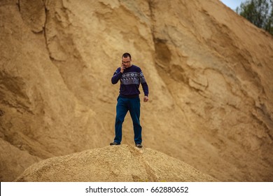 The guy in the background of a sand pit