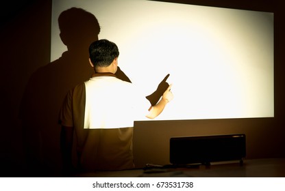 guy can not stop present after finish on Blank billboard in wall