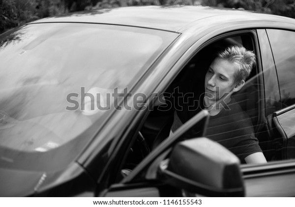 guy in the\
car