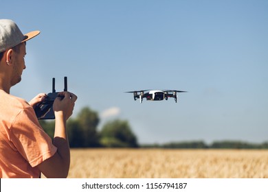 guy controls the drone