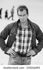 Guy in a denim jacket