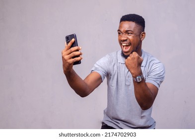 Guy Excited With The News He Saw On His Phone