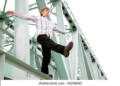 Ooze skade mosaik Man jumping bridge Images, Stock Photos & Vectors | Shutterstock