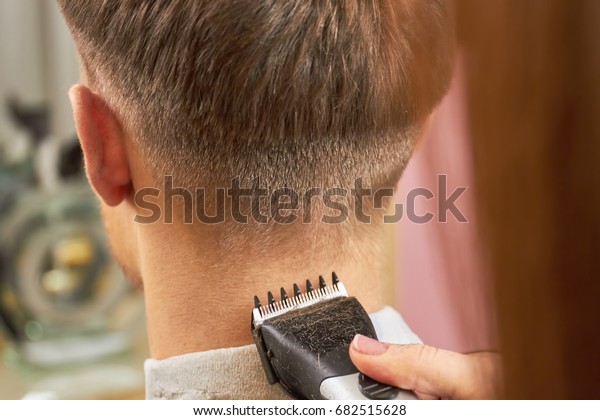 Guy Getting Haircut Back View Hair Stock Image Download Now