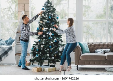 738 Sexy Couple Near A Christmas Tree Images, Stock Photos & Vectors ...