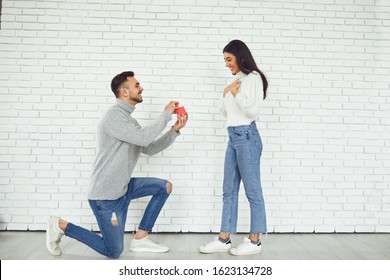 The Guy Makes A Marriage Proposal To The Girl.