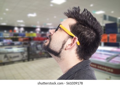 Guy making funny gestures
