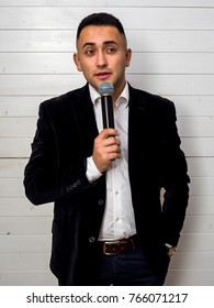 Guy with a microphone