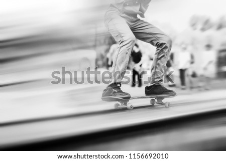 Similar – Boy on skateboard