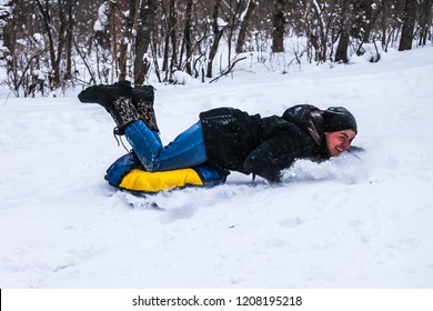 Guy Rolling Down Sledge Hill Fell Stock Photo 1208195218 | Shutterstock