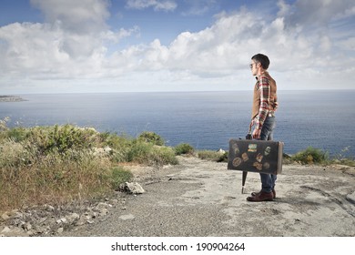 guy at the seaside
