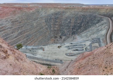 GWALIA,WA - MAR 25 2022:Aerial View Of Gwalia Underground Mine.At Over 1,700 Metres Below Surface,it's The Deepest Underground Trucking Mine In Australia And Has Been Operating For More Than 100 Years