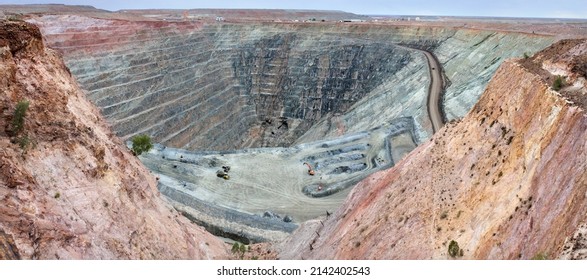 GWALIA,WA - MAR 26 2022:Aerial View Of Gwalia Underground Mine.At Over 1,700 Metres Below Surface,it's The Deepest Underground Trucking Mine In Australia And Has Been Operating For More Than 100 Years