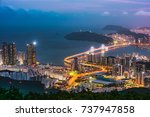 GwangAn Bridge and Haeundae at night in Busan,Korea