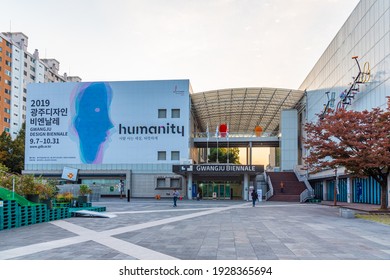 GWANGJU, KOREA, OCTOBER 22, 2019: Gwangju Biennale Building At Republic Of Korea