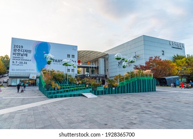 GWANGJU, KOREA, OCTOBER 22, 2019: Gwangju Biennale Building At Republic Of Korea