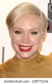 Gwendoline Christie In The Winners Room At The 2013 Elle Style Awards, At The Savoy, London. 11/02/2013 Picture By: Steve Vas