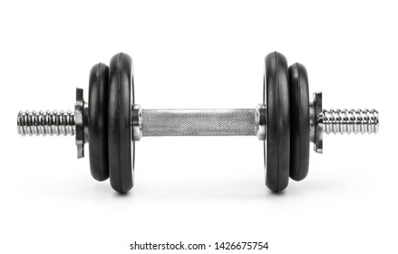 Gym Dumbbell Isolated White Background